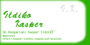 ildiko kasper business card